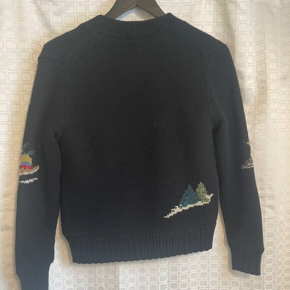 New Polo By Ralph Lauren Intarsia Wool-Blend Full Zip Kids Cardigan - Picture 5 of 8